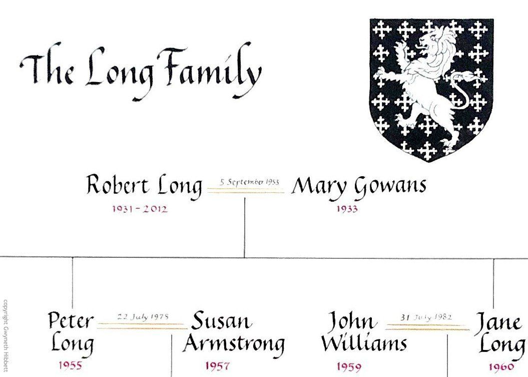 Hand drawn family tree