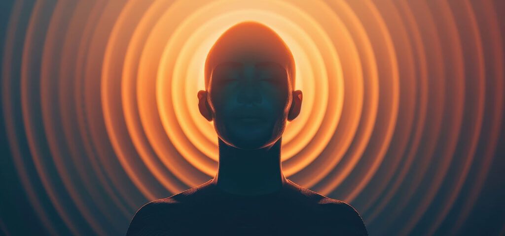 Ilustração dos processos de hipnose clínica: absorção da atenção e receptividade terapêutica