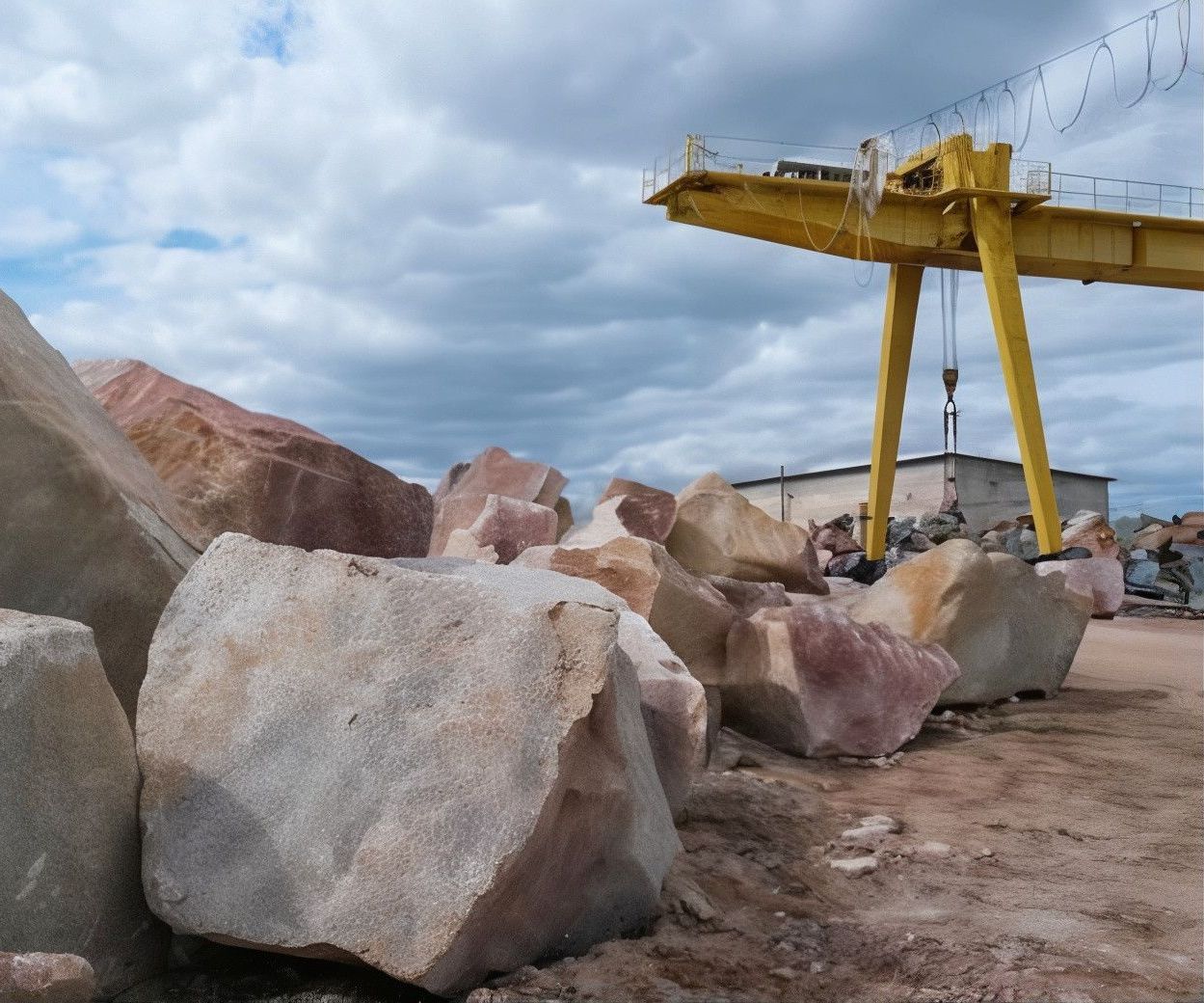 A Large Orange Construction Crane is Against a Blue Sky — Advanced Industry Training In South Townsville, QLD