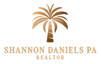 Gold palm tree logo with 