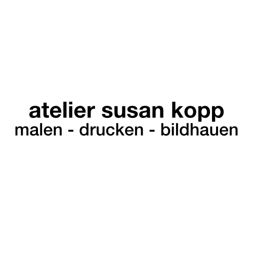 Ein schwarz-weißes Logo für ein Unternehmen namens Atelier Susan Kopp.