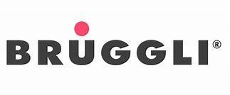 Das Logo von Bruggli ist schwarz mit einem roten Kreis in der Mitte.