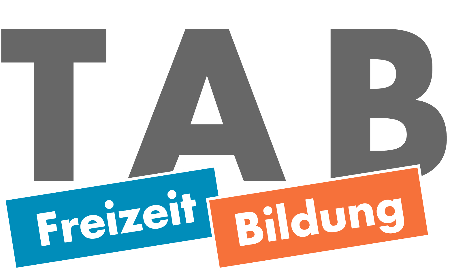 Auf weißem Hintergrund ist ein Logo von tab freizeit bildung zu sehen.
