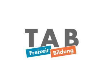 Auf weißem Hintergrund ist ein Logo von tab freizeit bildung zu sehen.