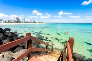 Wooden Staircase Leading to the Ocean — Supercare Gold Coast in Coolangatta, QLD