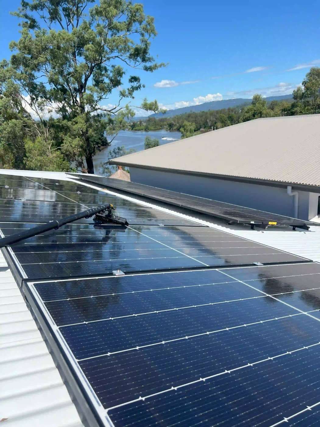 A Roof With A Lot Of Solar Panels On It — Supercare Gold Coast in Miami, QLD