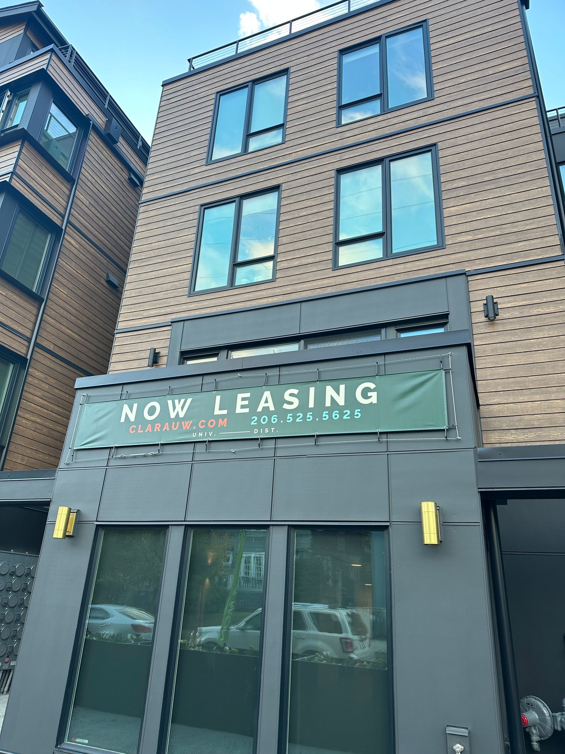 A modern brick building