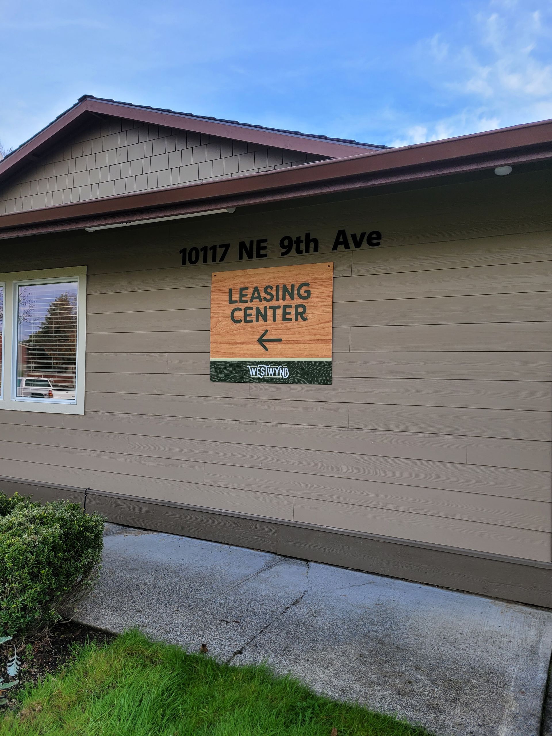 Exterior of building with 