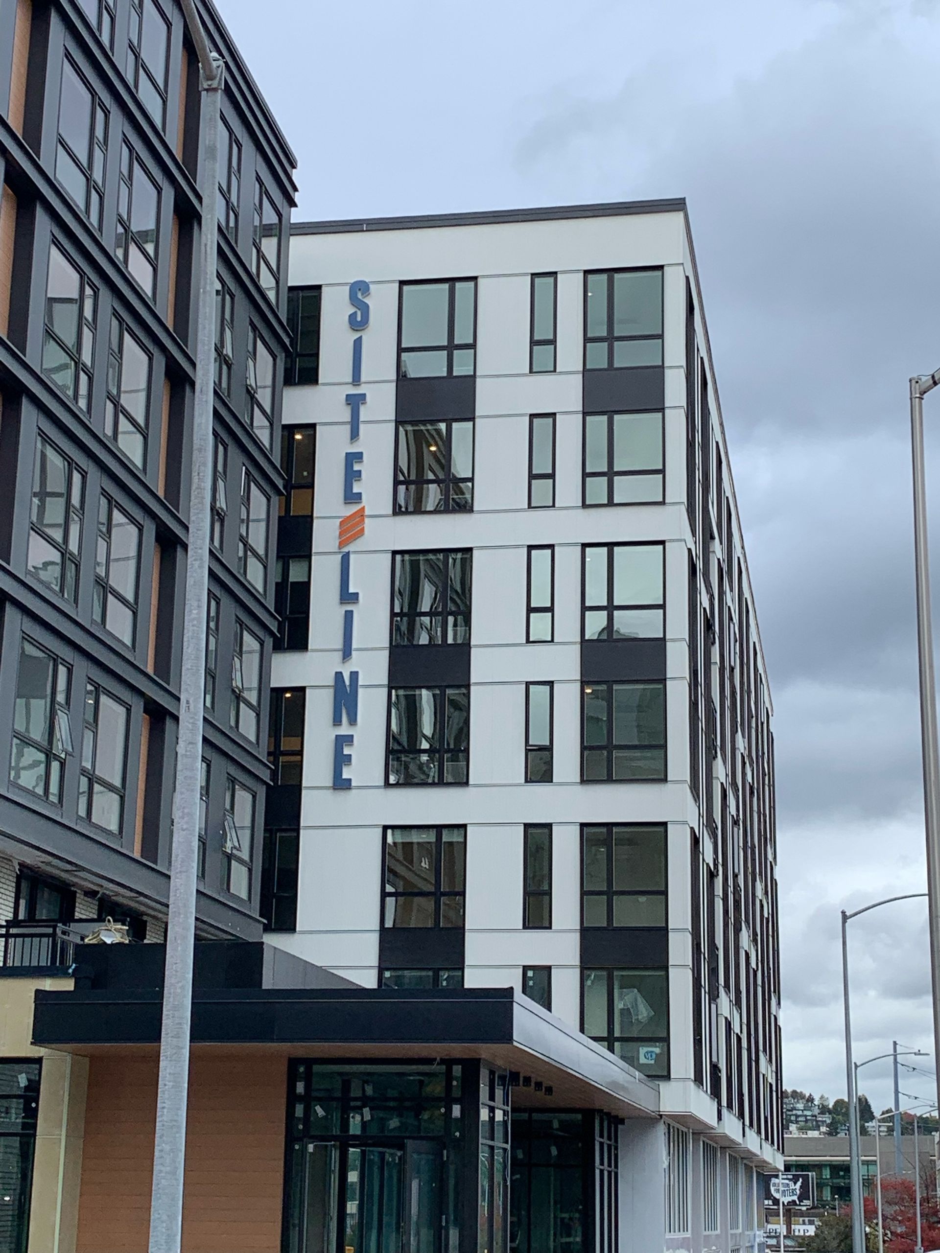 Modern multi-story apartment building