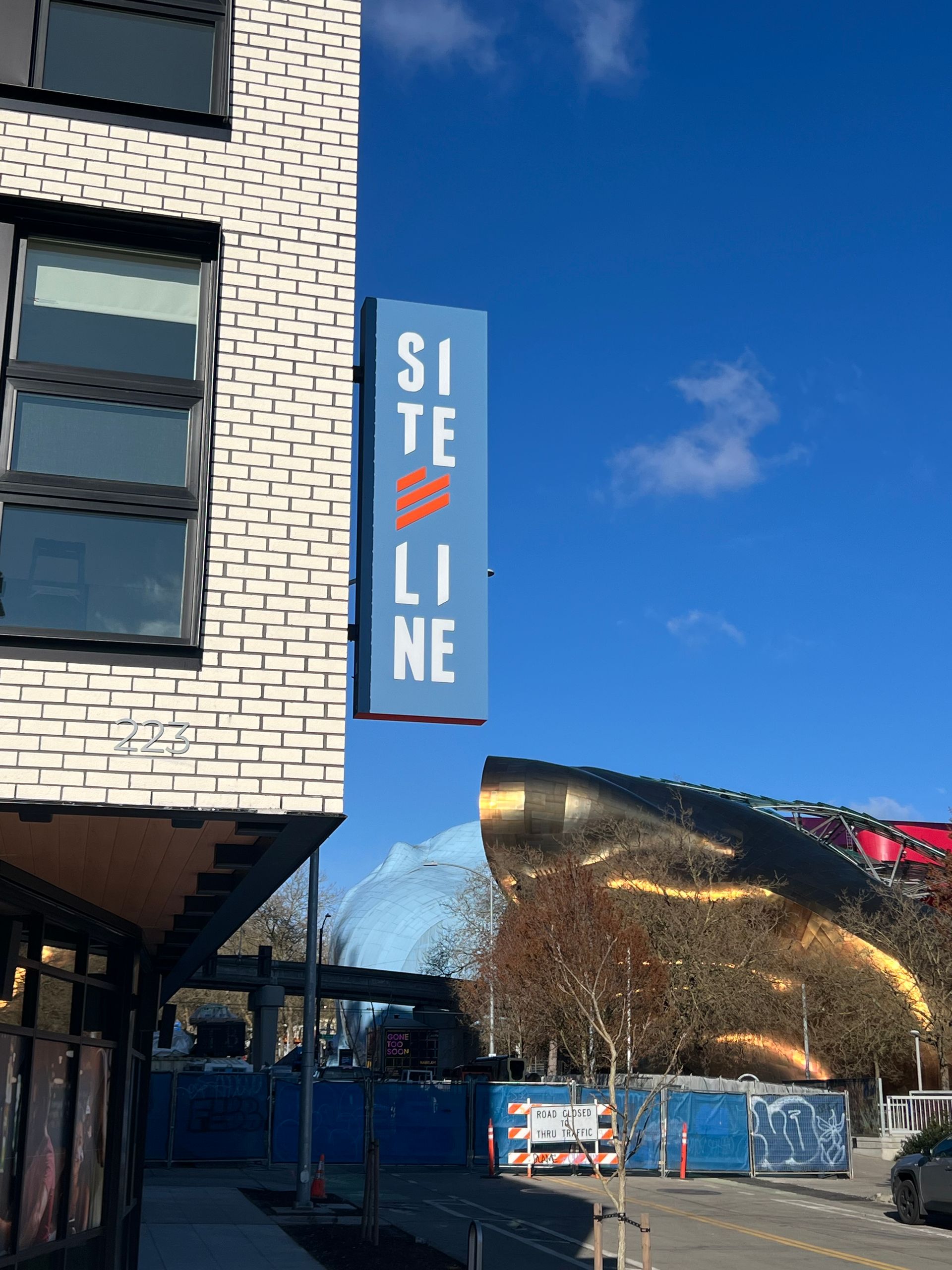 Sign on a building's facade