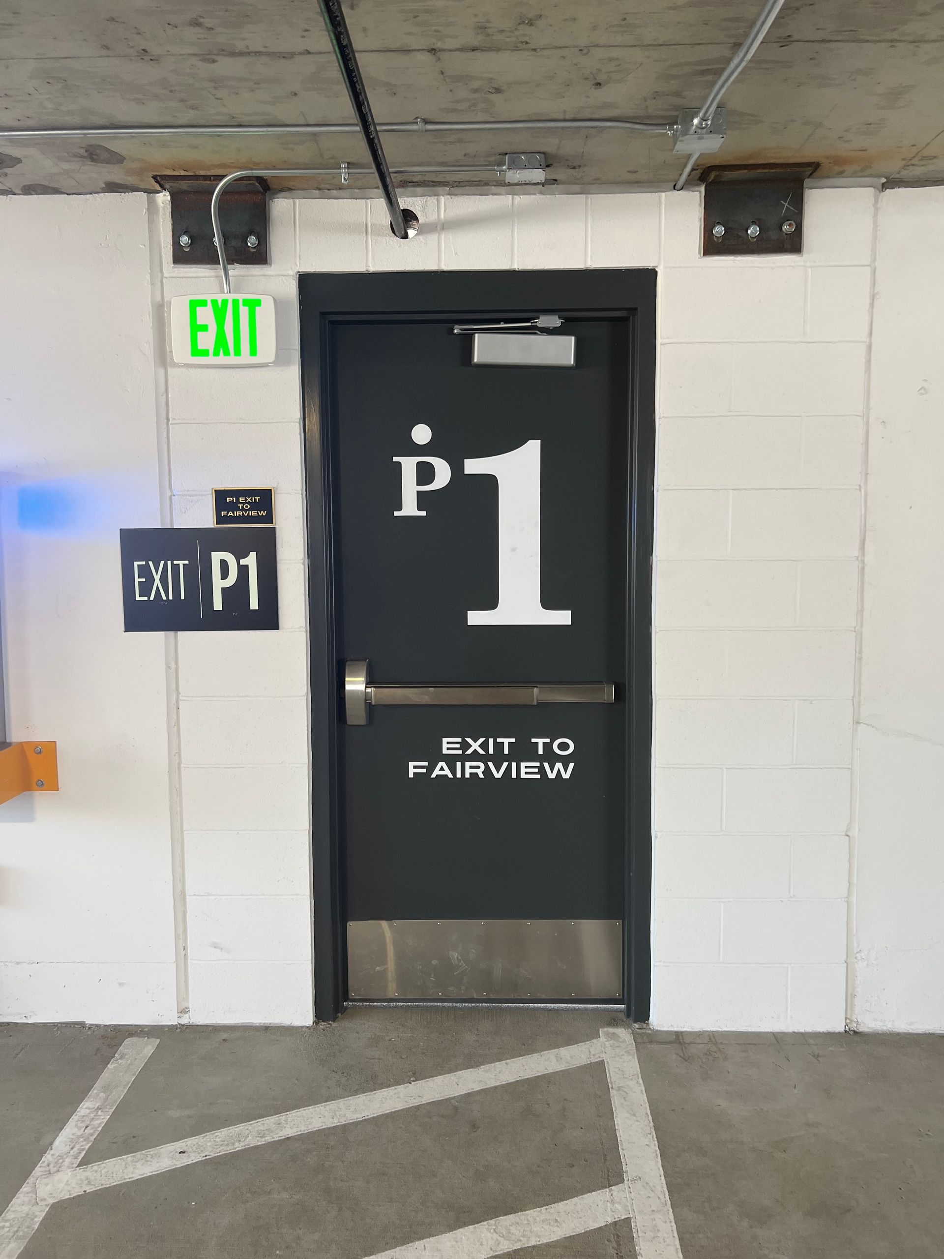 Door to p1 level exit 