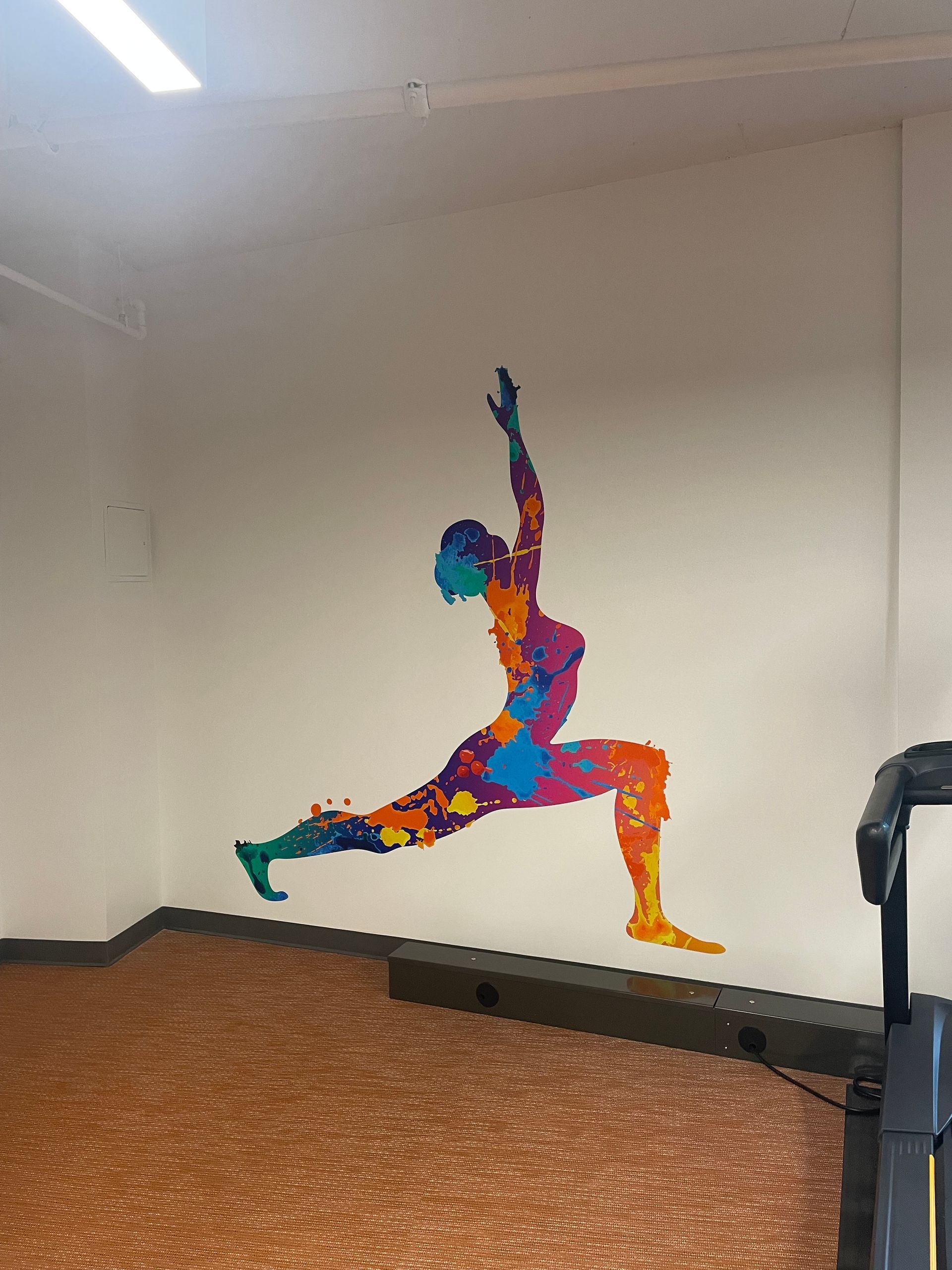 Wall mural of a person in a yoga pose