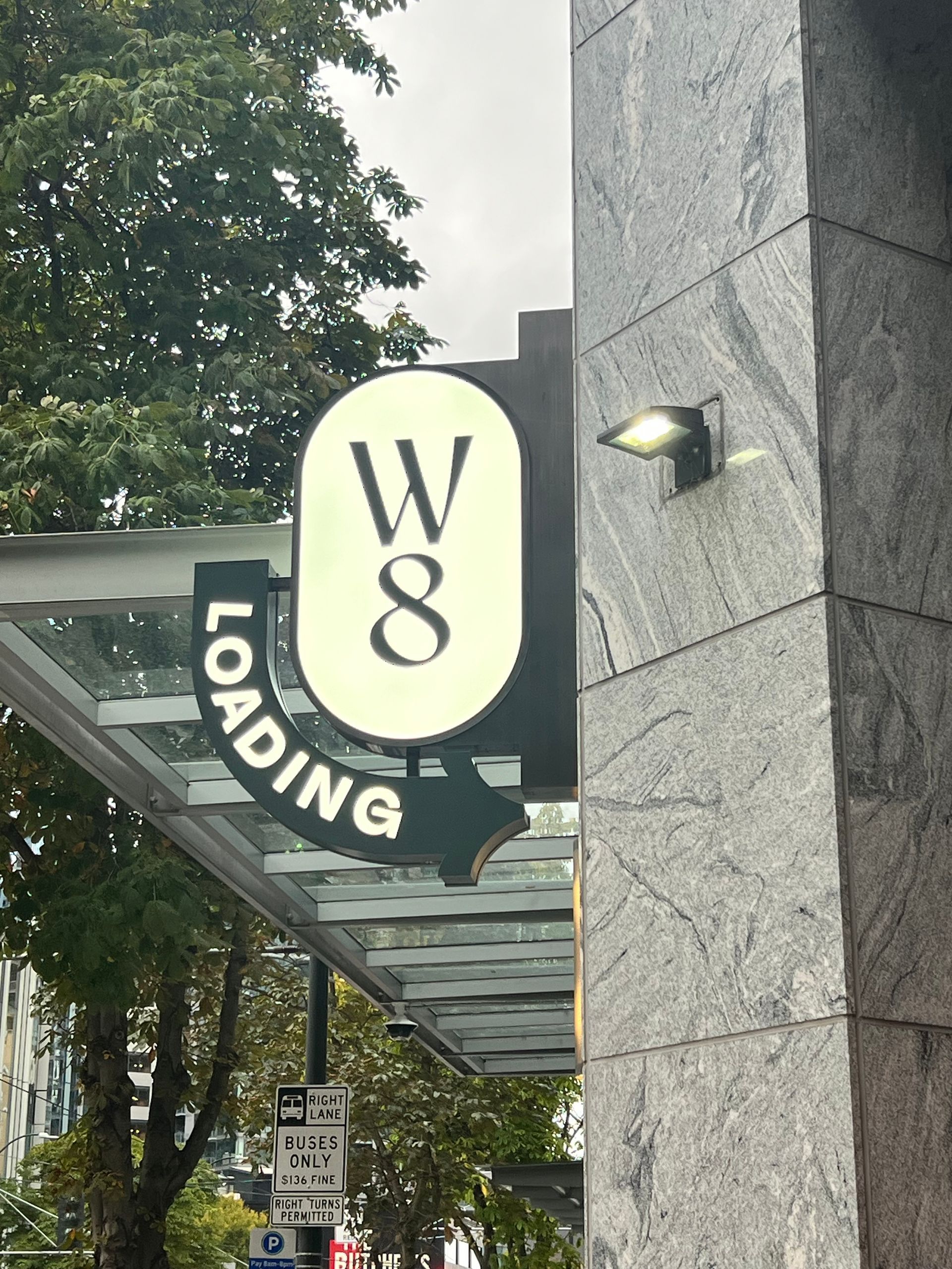 Sign for loading zone