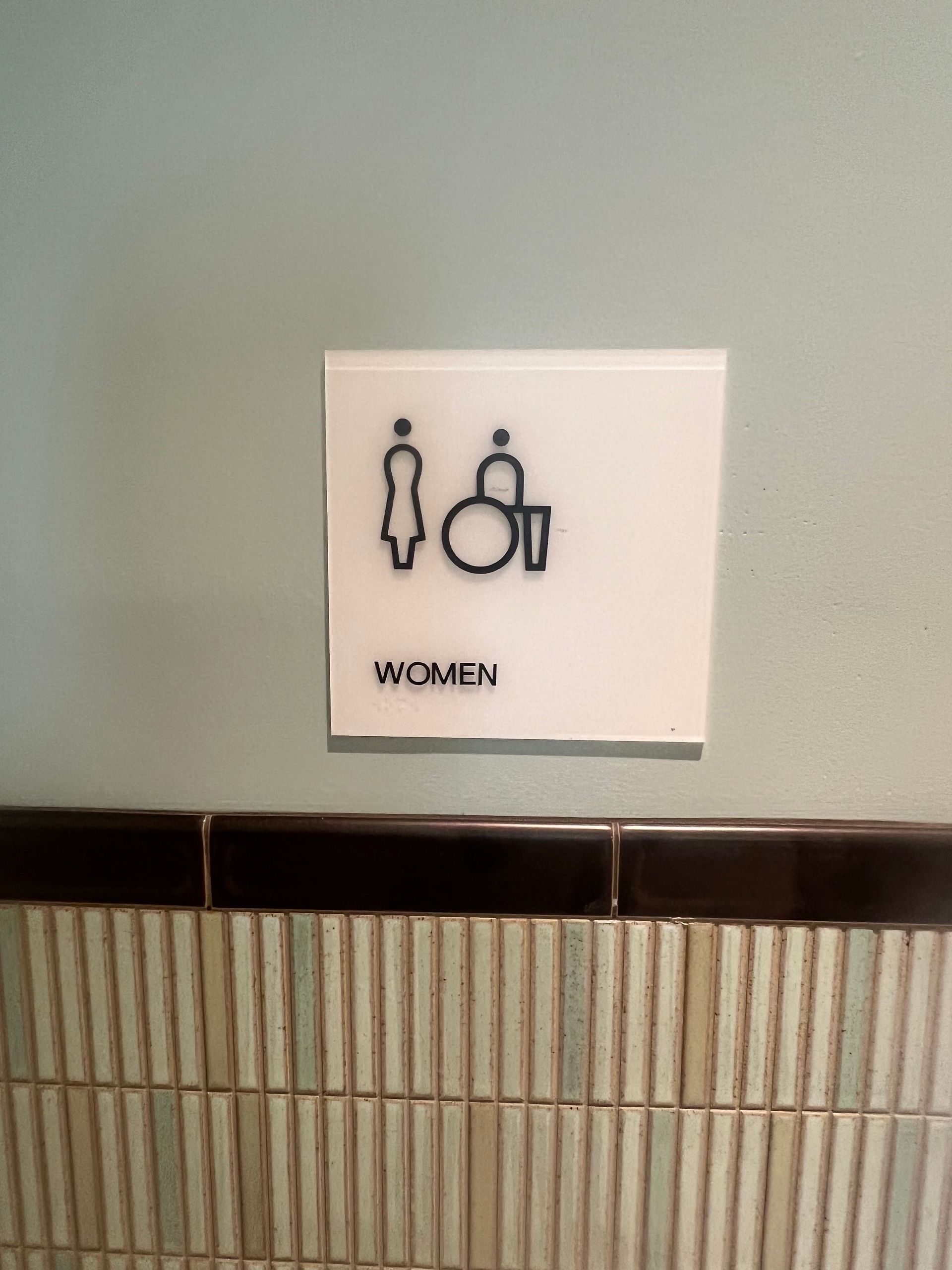 Women's restroom sign
