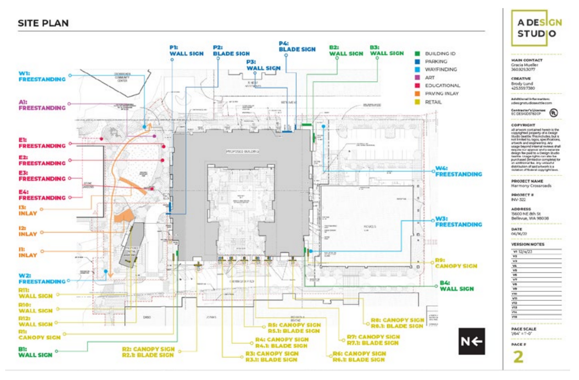 The fieldhouse at tech landing sign