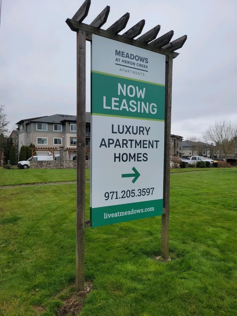 Sign for apartment complex