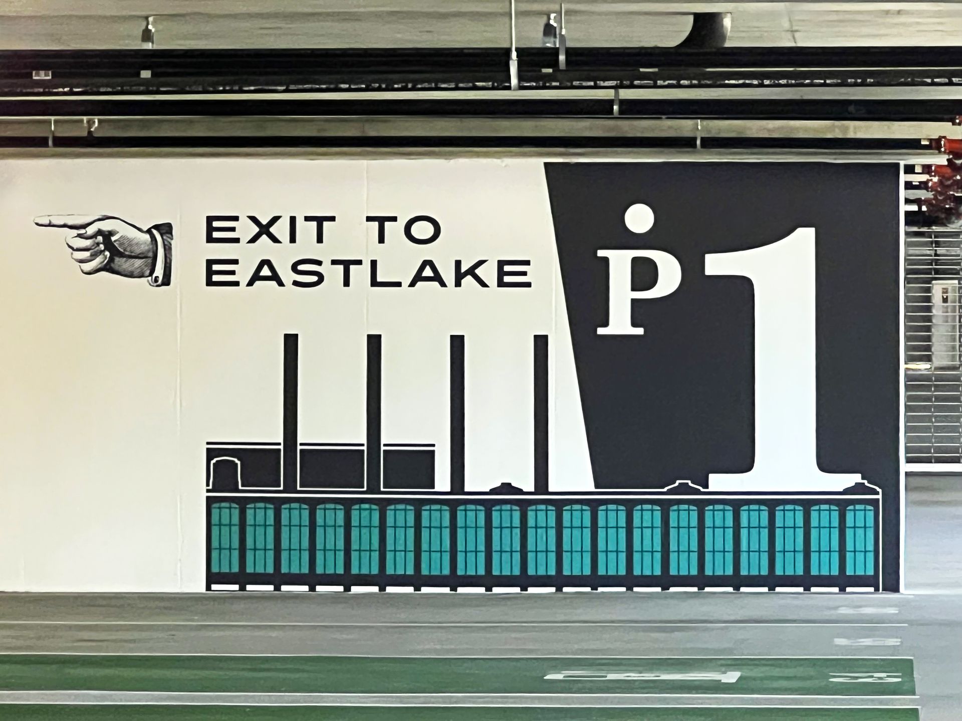 Midtown square sign on patterned wall