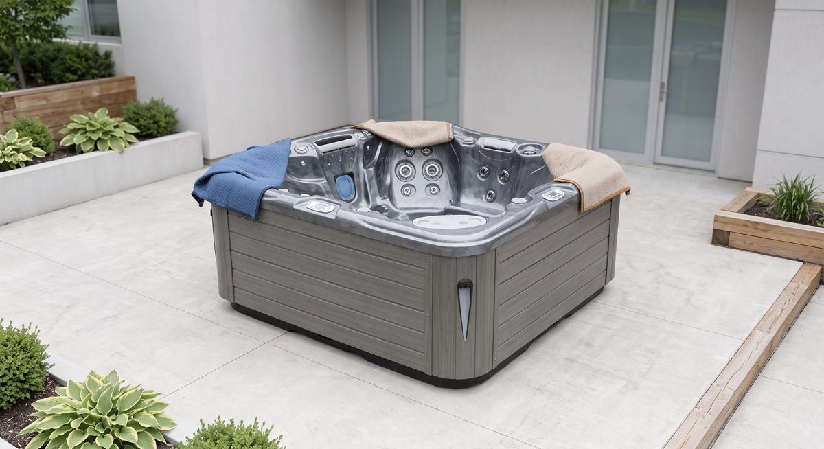 New spa installation project at a North Carolina property