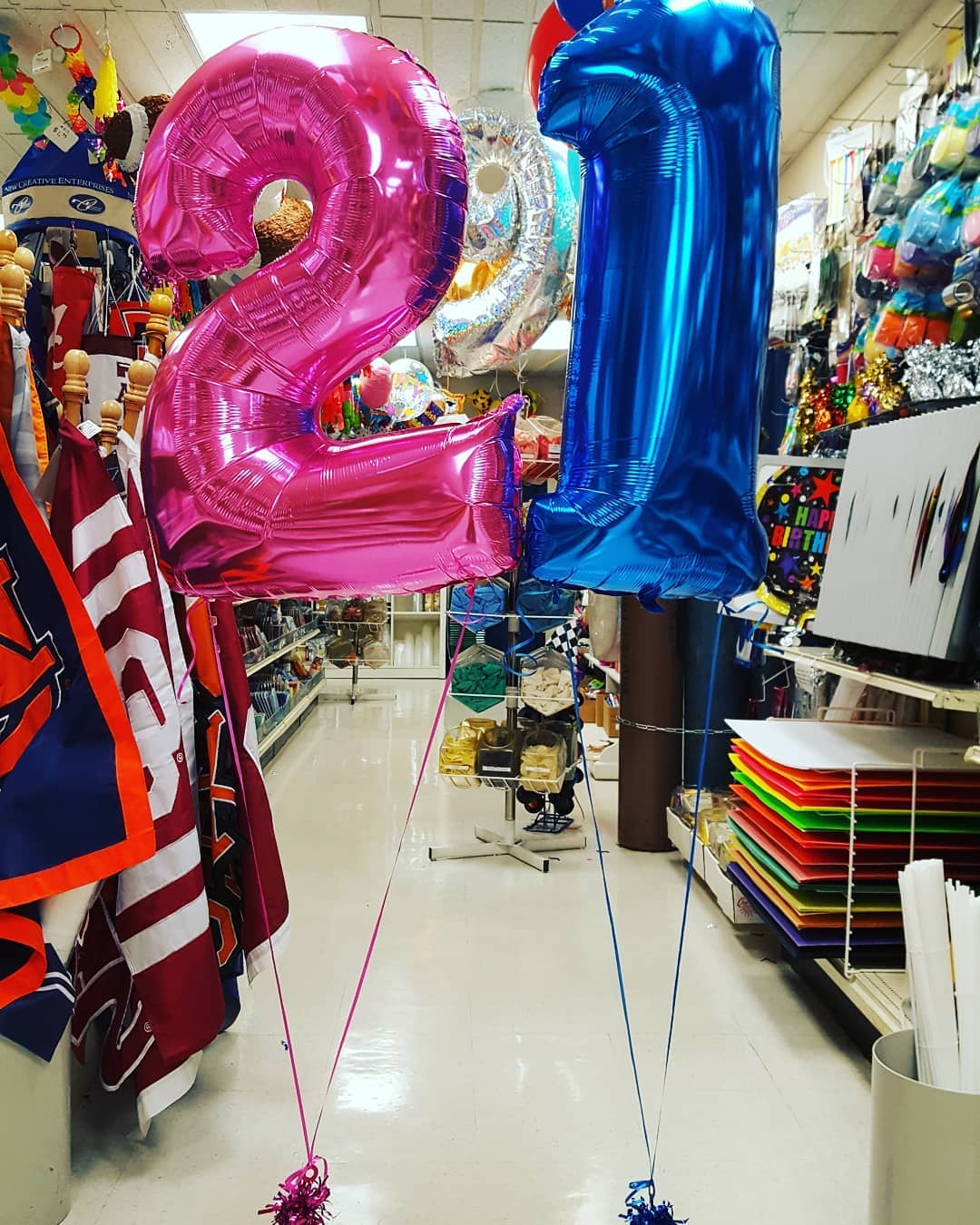 Jumbo Number Balloons in Pink, Blue, Gold, or Silver — Party Supplies in Dallas, TX