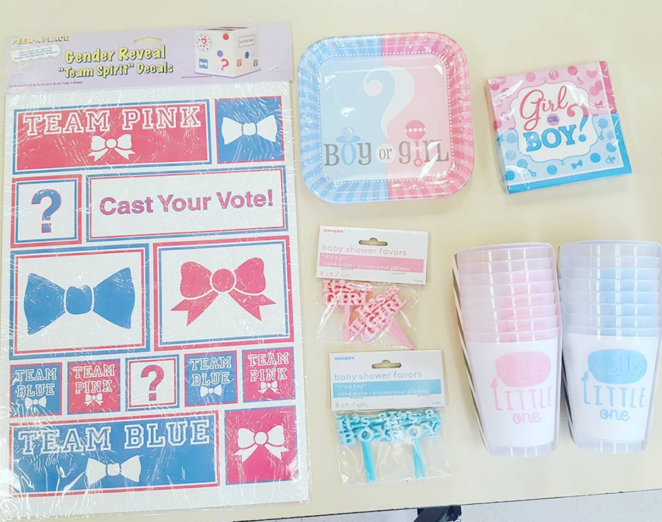 Gender Reveal and Baby Shower Supplies