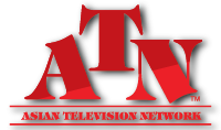 The asian television network logo is red and white