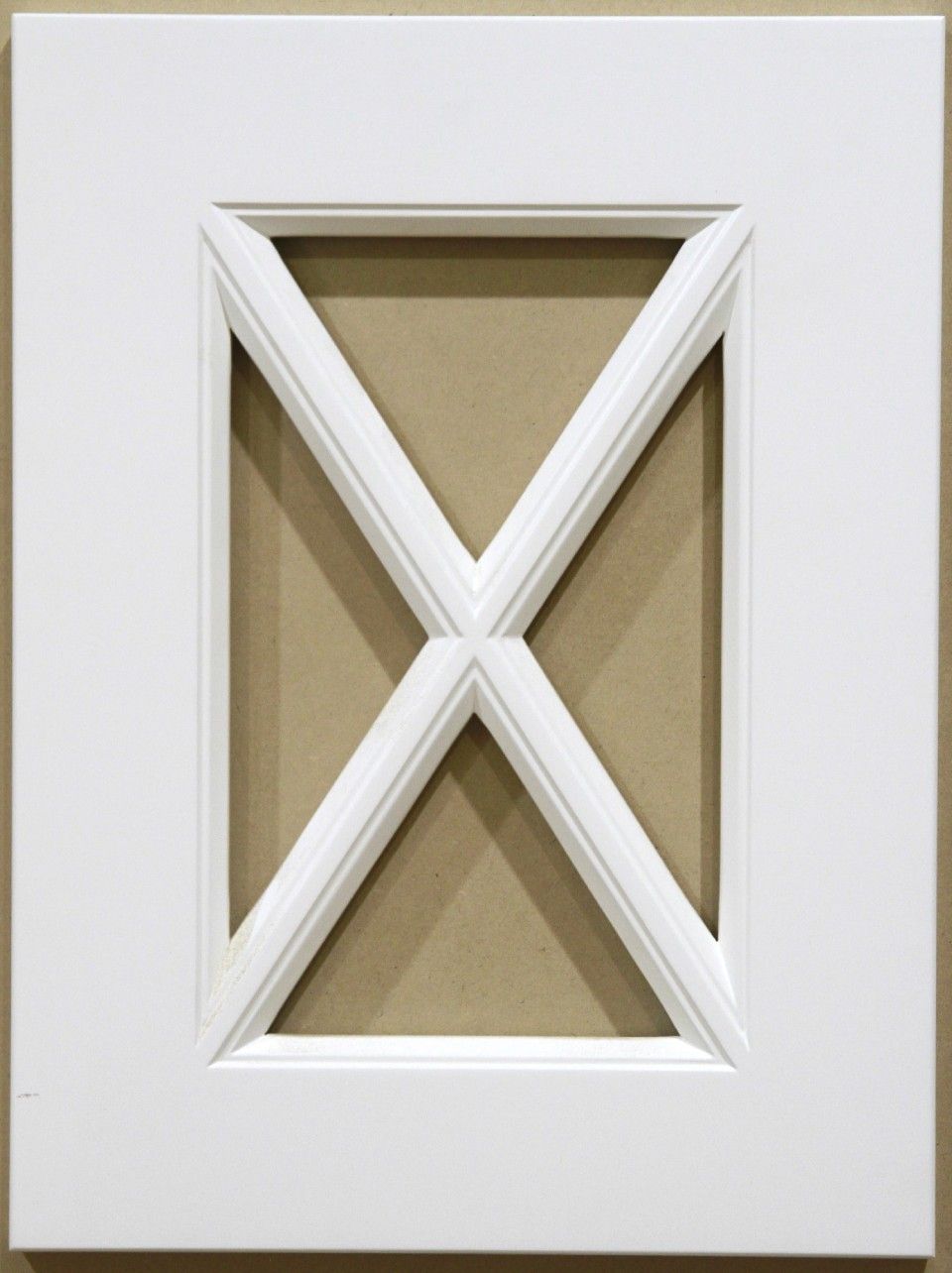 A white square with a cross in the middle