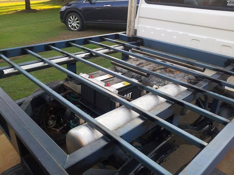 The Back Of A Truck With A Metal Frame — Vids Fabrication in South Lismore, NSW
