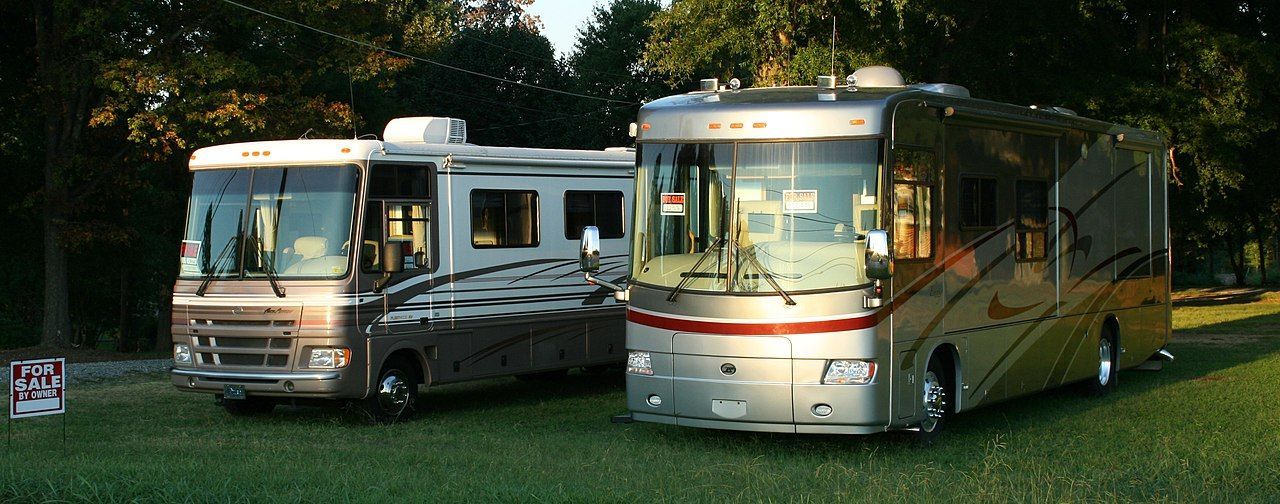 Two RV's waiting to be bought