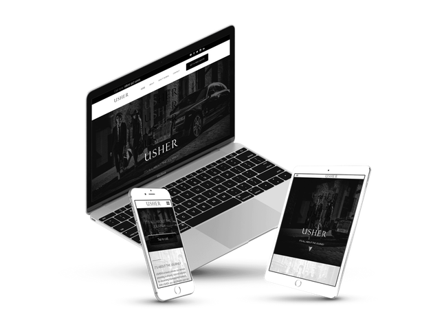 Usher website design