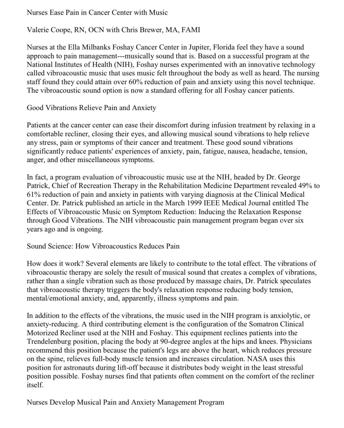 chronic pain relief for cancer symptom reduction | sound healing for pain management in Grapevine Texas