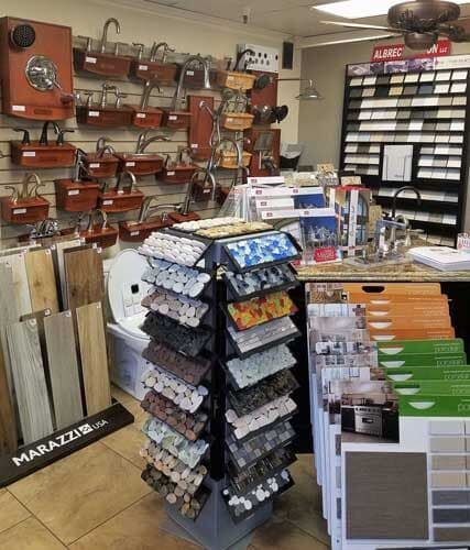 A store filled with lots of tiles and faucets.