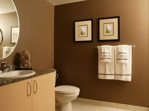 A bathroom with a sink and toilet
