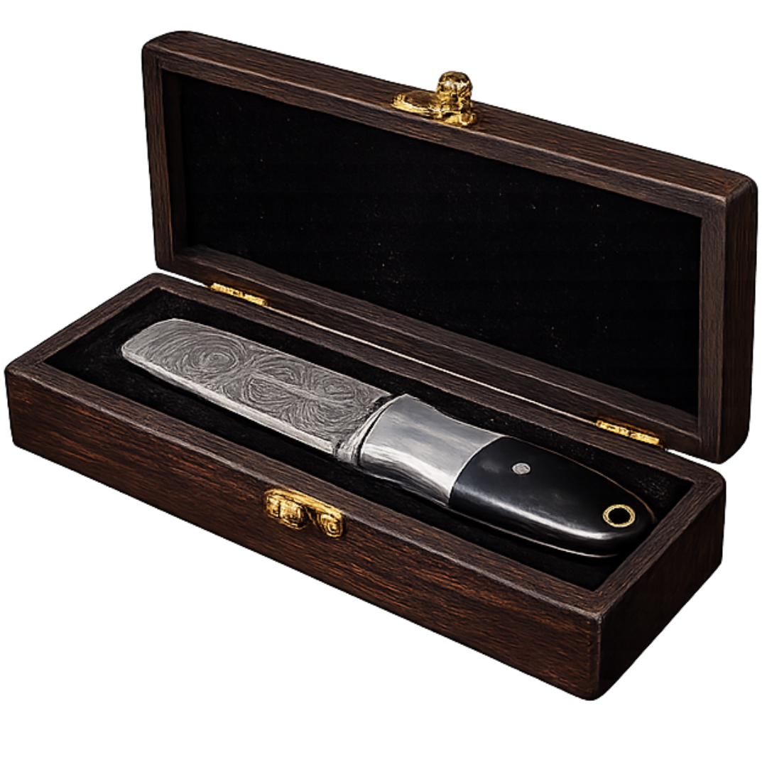 Damascus Oestermes 256 Lagen – Handgesmeed | Luxe Geschenkdoos