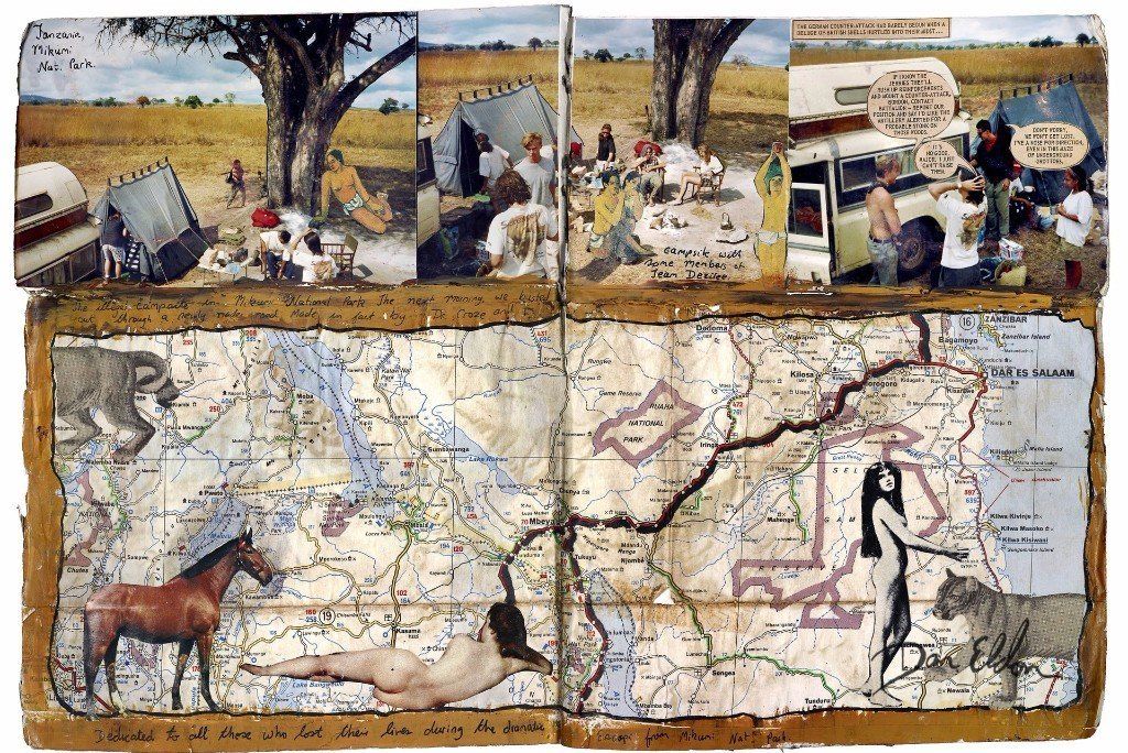 Dan Eldon journal page Gaughin in Africa