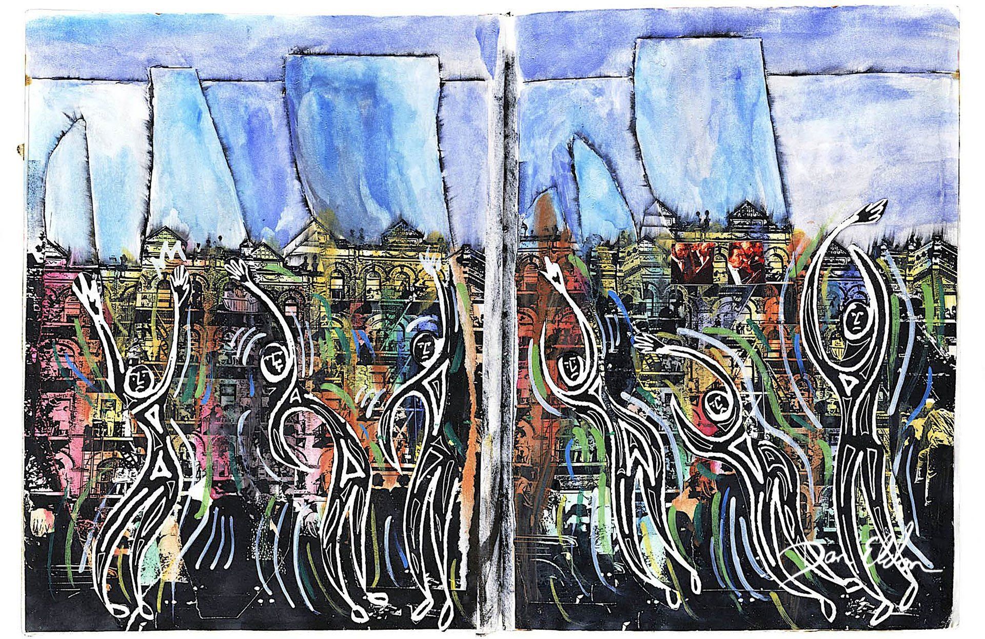 Dan Eldon Journal Dancing Page