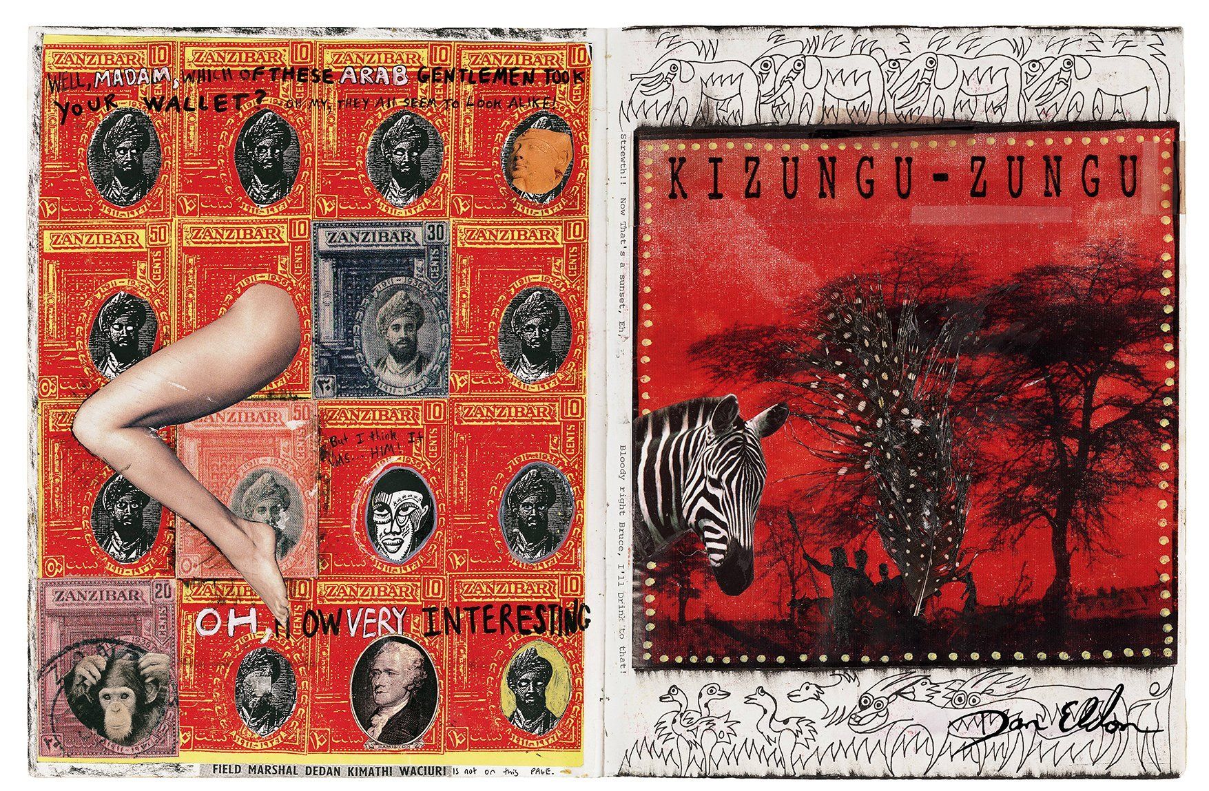 Dan Eldon journal page Kizungu Zungu