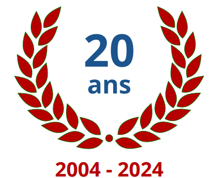 Une couronne de laurier avec le numéro 20 dessus