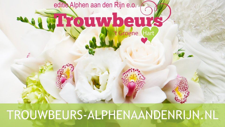 Trouwbeurs Alphen aan den Rijn - zaterdag 13 maart 2021 - van 10.30 tot 16.30 uur - Flora Boskoop, Parklaan 4 in Boskoop (gemeente Alphen aan den Rijn)