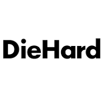 The diehard logo is black and white on a white background.
