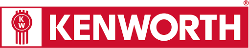 A red sign that says kenworth on it