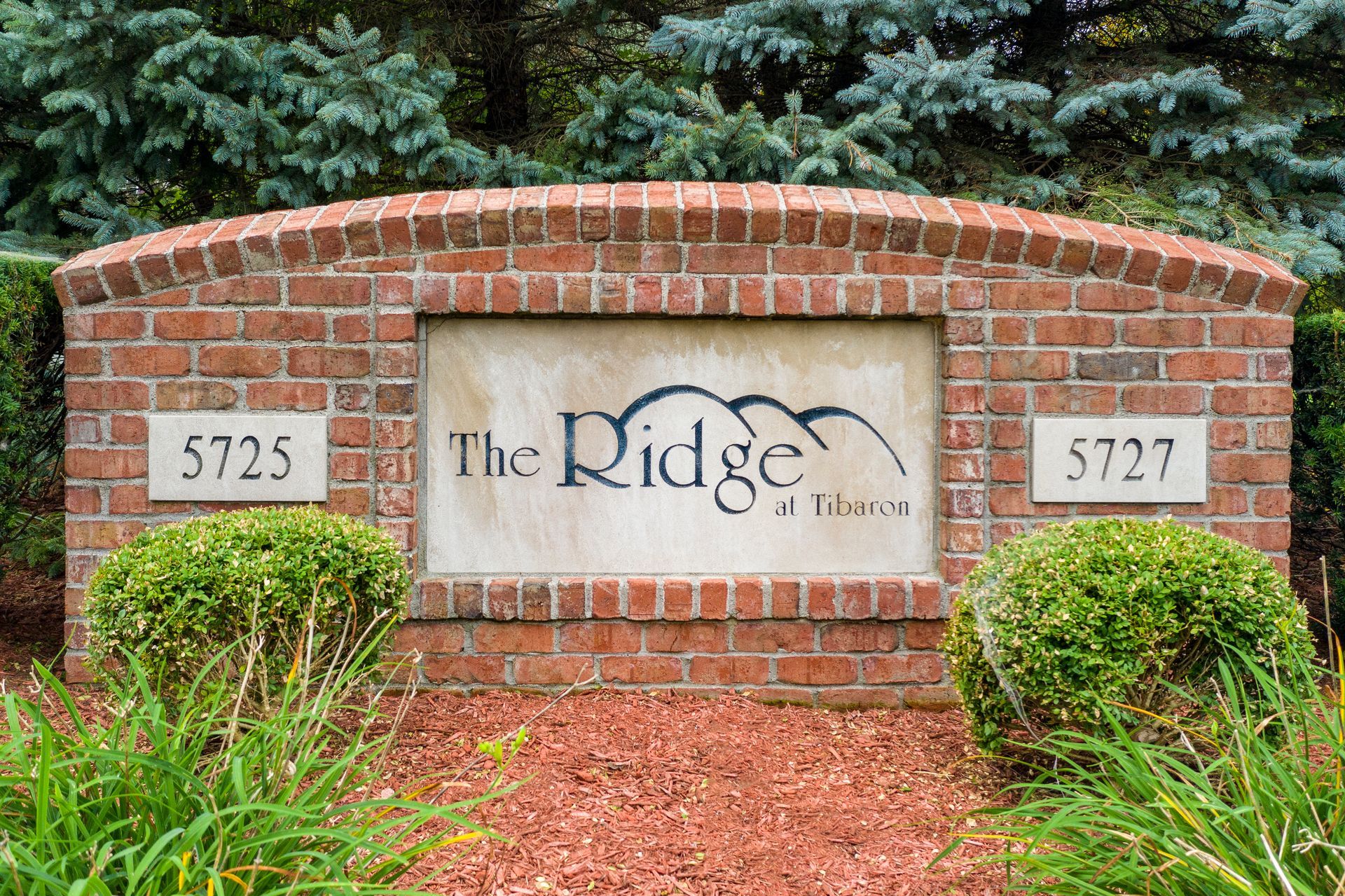 Brick entrance sign for