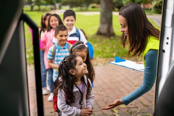 Photo Of Kids Entering Bus — West Allis, WI — First Class Child Care