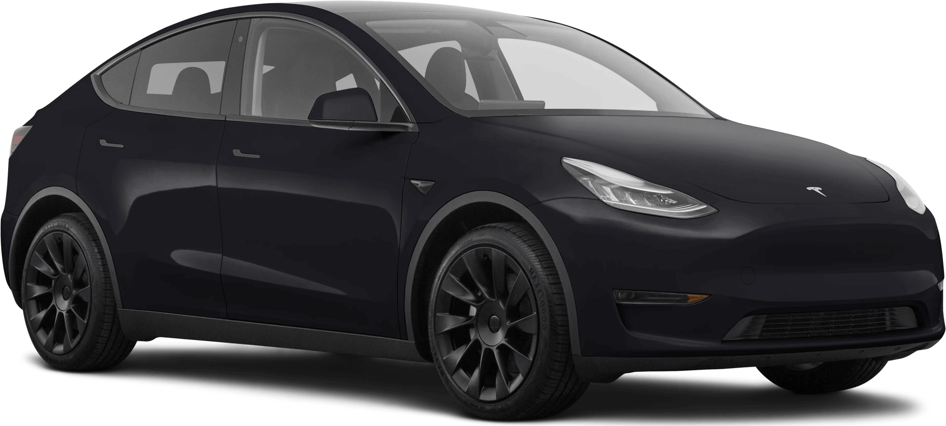 A black tesla model 3 with a texas license plate