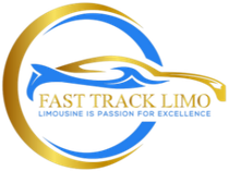 A logo for fast track limo limousine is passion for excellence