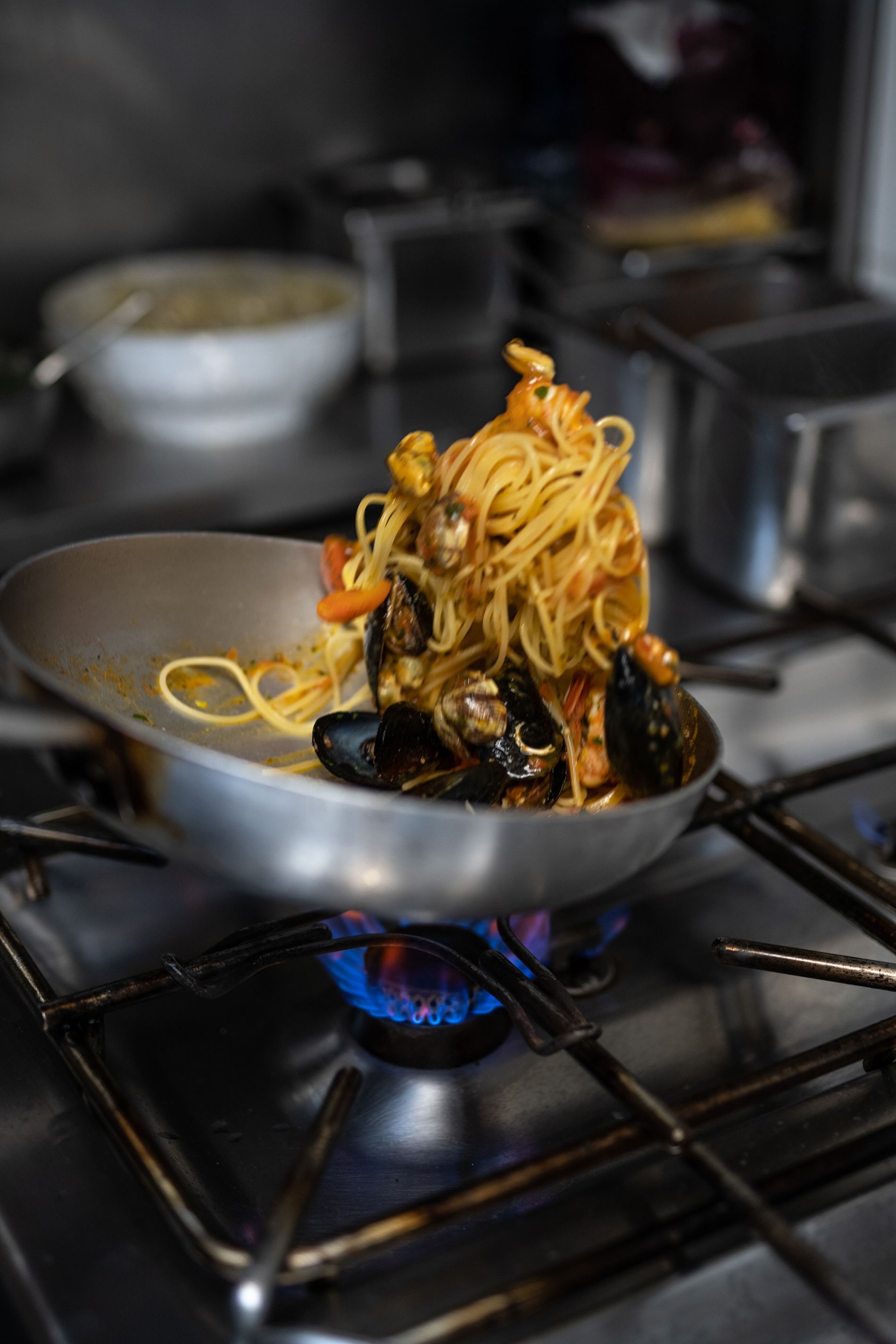 spaghetti con frutti di mare