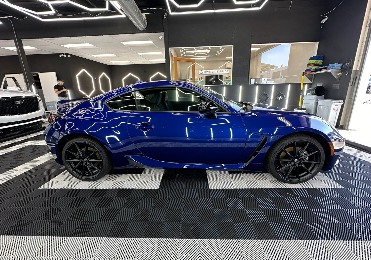 Ceramic coating on car