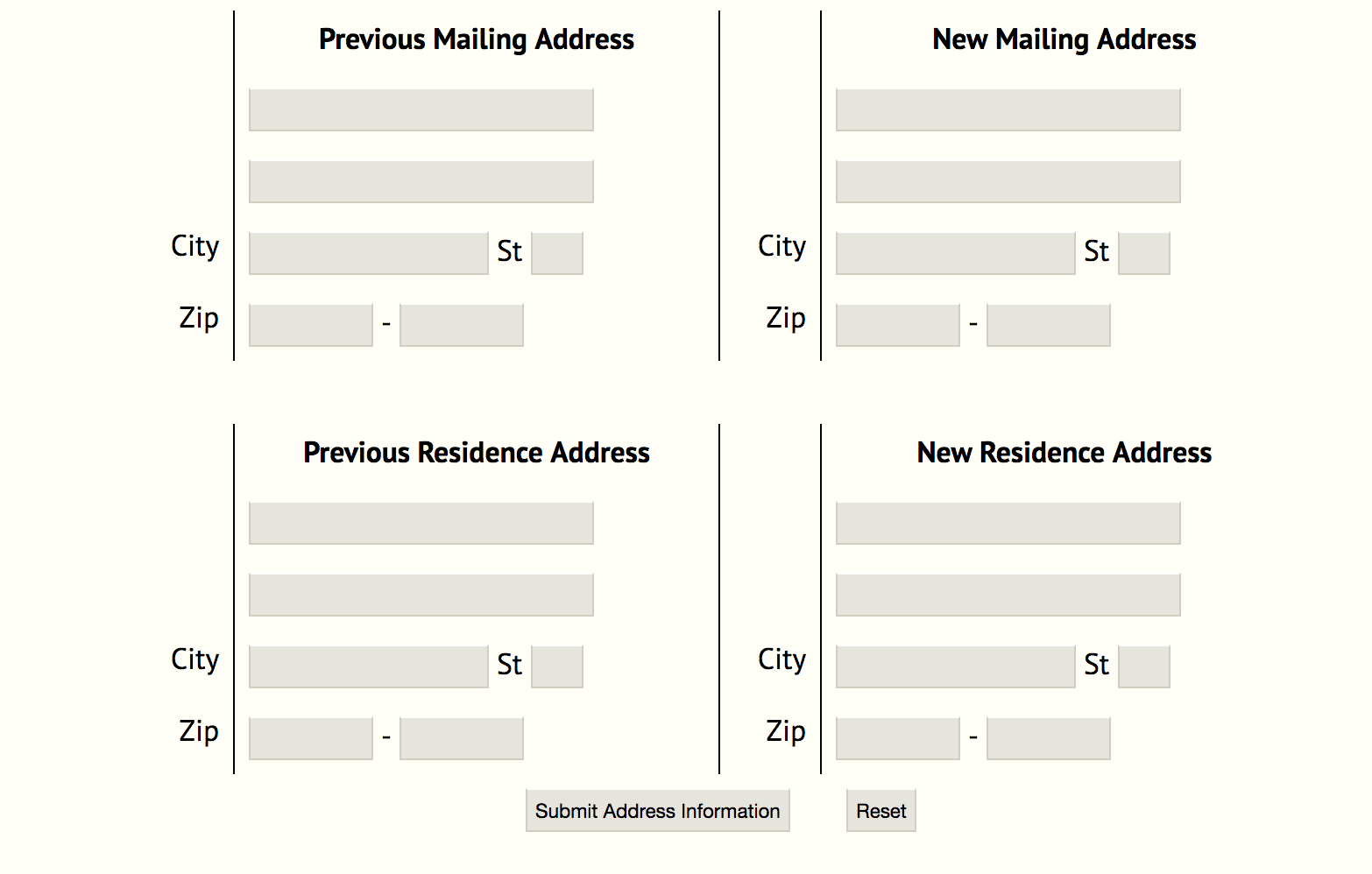 Concealed Weapons Permit Change of Address Form 