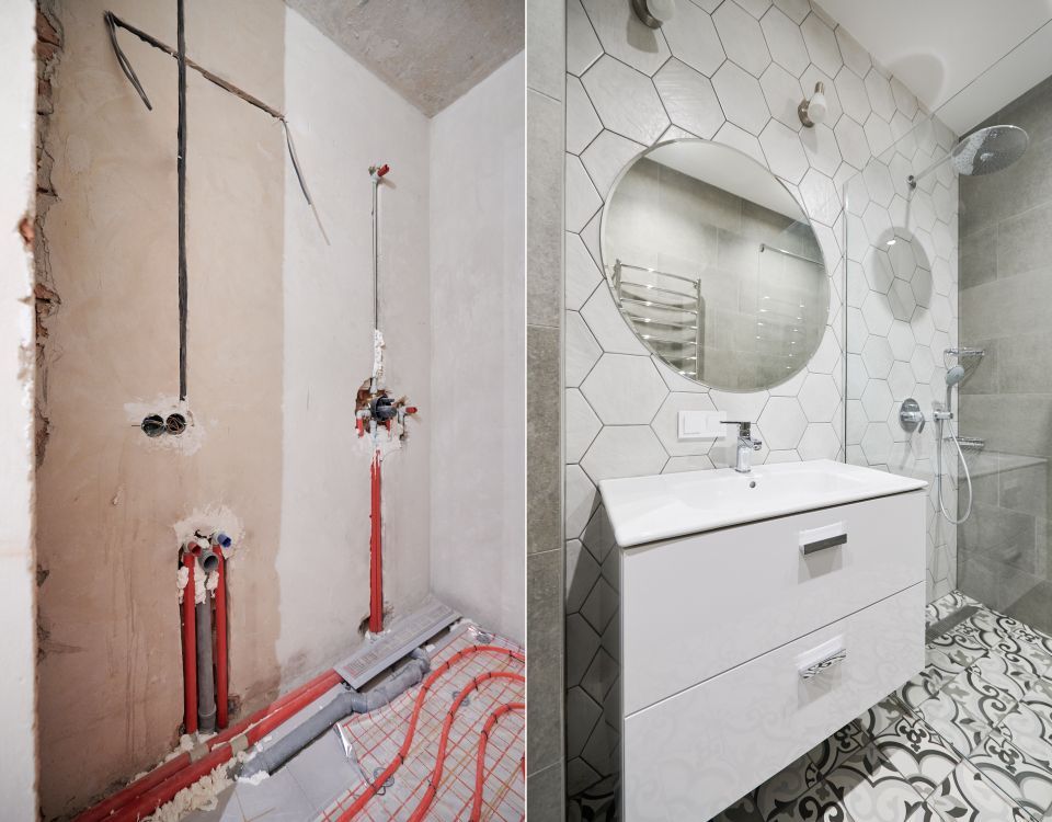 bathroom renovation before and after images