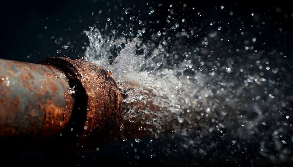 burst pipe