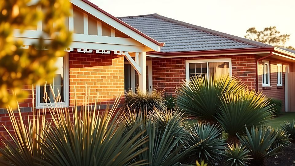 Old red brick Adelaide house with red roof, white trip and potentially old plumbing system